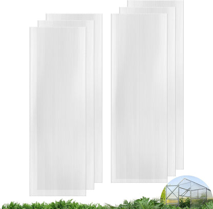 UMIG 6 PCS 6' x 2' x 0.32'' Polycarbonate Greenhouse Panels, Twin-Wall Waterproof UV Protected