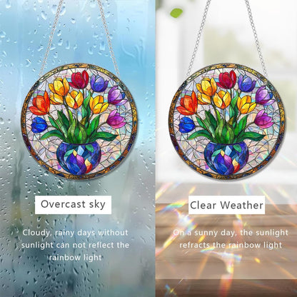 Sun Catchers Indoor Window, Acrylic Rainbow Suncatcher Window Hanging Decoration for Living Room