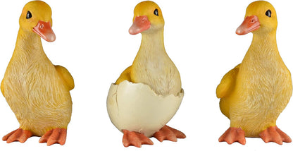 JORAE Ducks Statue Yard Garden Decorations Set of Three, Ducklings Ornament Animal Outdoor Statue