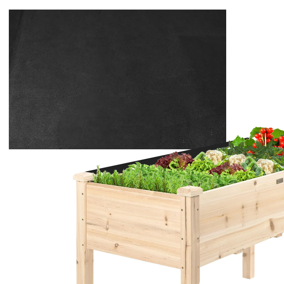 Qivine Raised Garden Bed Liner, Waterproof Raised Flower Bed Planter Liner, 5Ft x 9Ft Rectangle