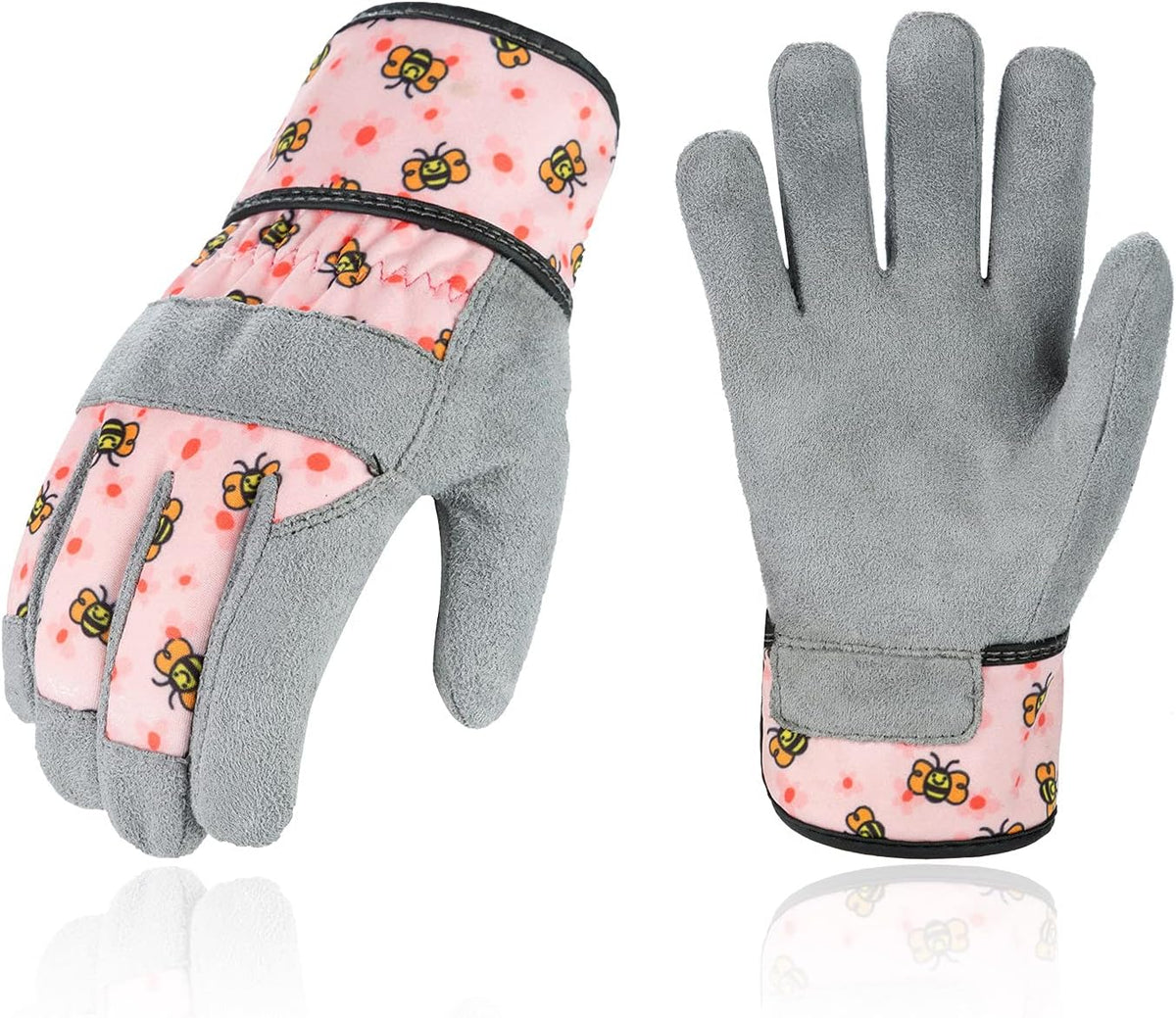 Vgo... 1-Pair Age 4-5 Kids Gardening Gloves,Children Yard Work Gloves,Soft Safety Outdoor Playing