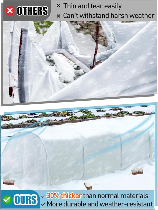 Alphatool Plant Covers Freeze Protection - 10 ft x 12 ft Frost Cloths Blankets for Outdoor Plants