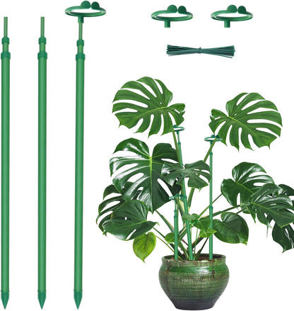Extendable Plant Stakes,Adjustable Length from 17.9IN to 42.3IN Monstera Support Stakes with