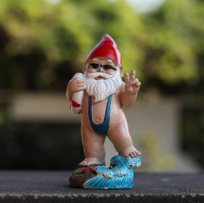Swimming Dwarf，Gnome Garden Decorations Resin Statue Outdoor Statue Lawn Yard Balcony Porch Home