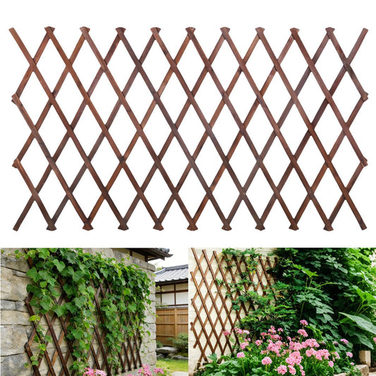 Expandable Garden Trellis, 38" x 89" Large Wooden Lattice Fence Wall Panel Lattice Trellis for