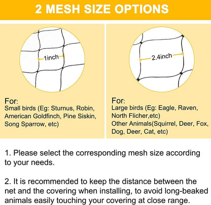 Chicken Netting 25'x25' with 1" Mesh Nylon Bird Netting for Chicken Coop, Heavy Duty Poultry Net