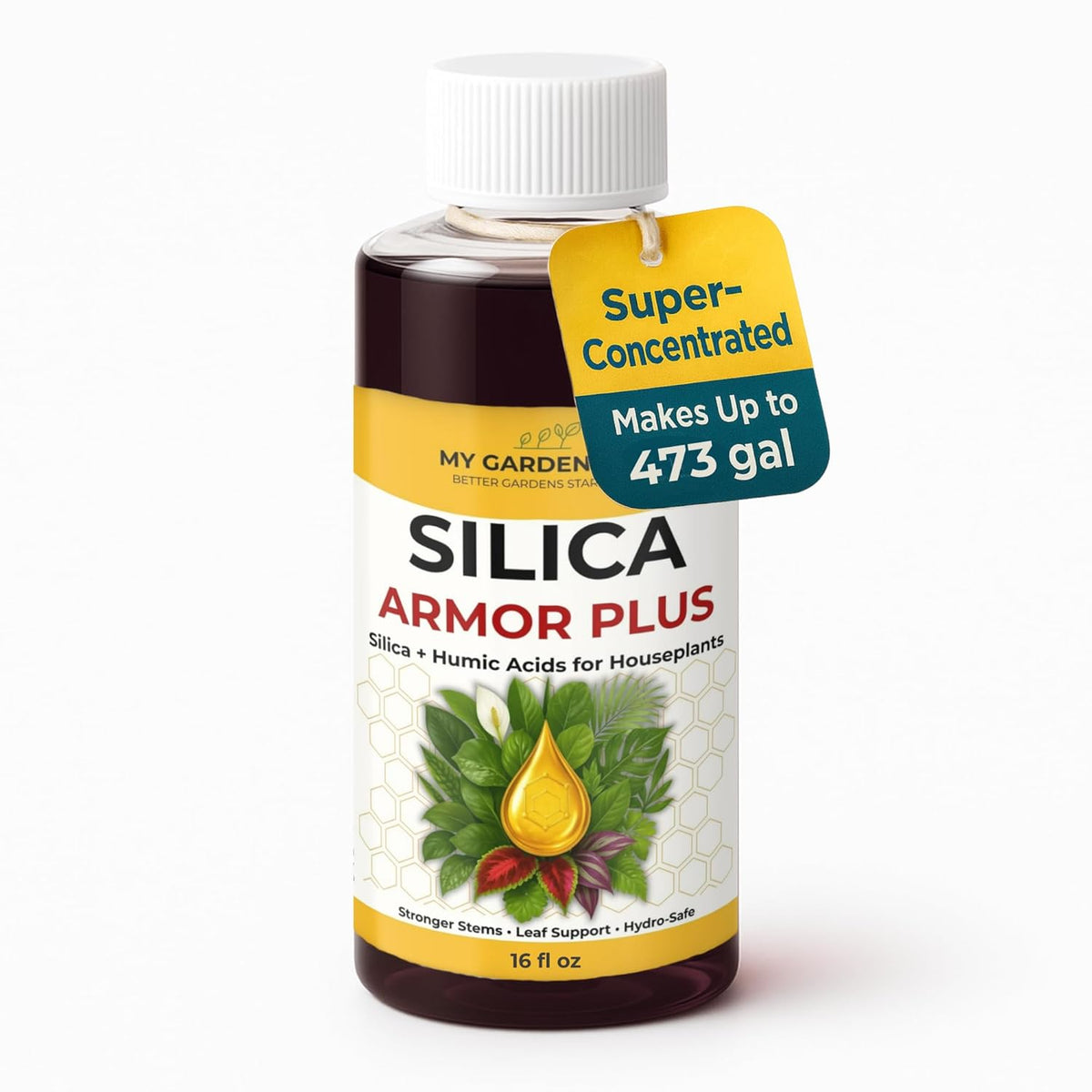 Silica for Plants with Humic Acid – Liquid Houseplant Fertilizer & Plant Food for Indoor Potted