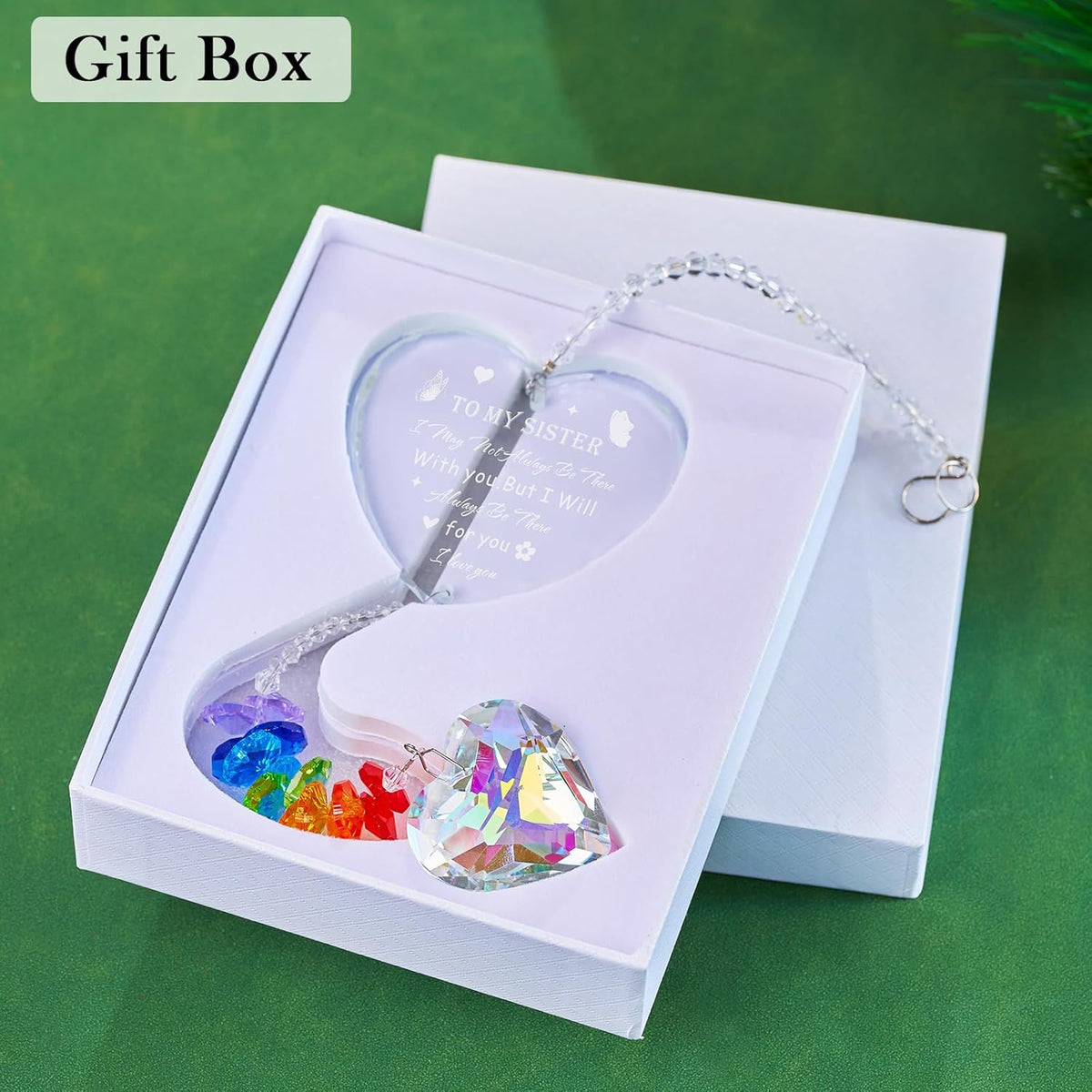 Crystal Suncatcher Gifts for Sister Birthday, Sisters Gifts from Sister, Unique Gifts for Sister