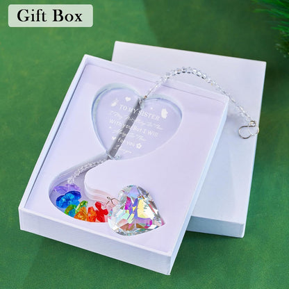 Crystal Suncatcher Gifts for Sister Birthday, Sisters Gifts from Sister, Unique Gifts for Sister