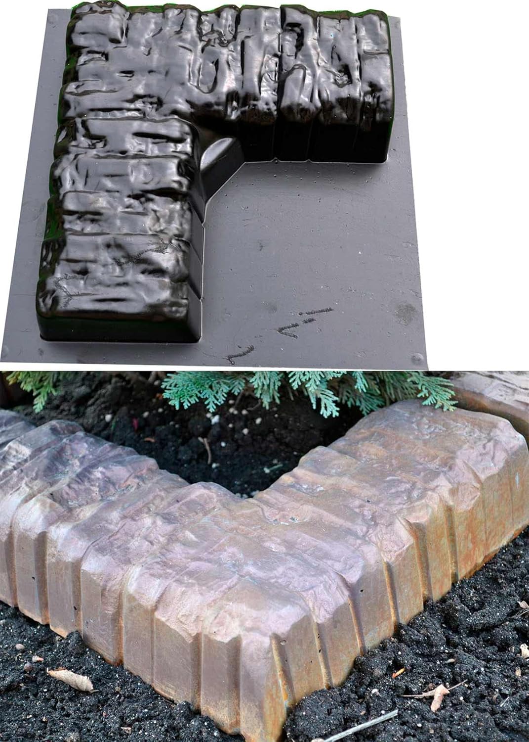 Concrete Mold Garden Edging Stone Garden Edging Tree Landscape Flower Sold 1 Piece BR09-1