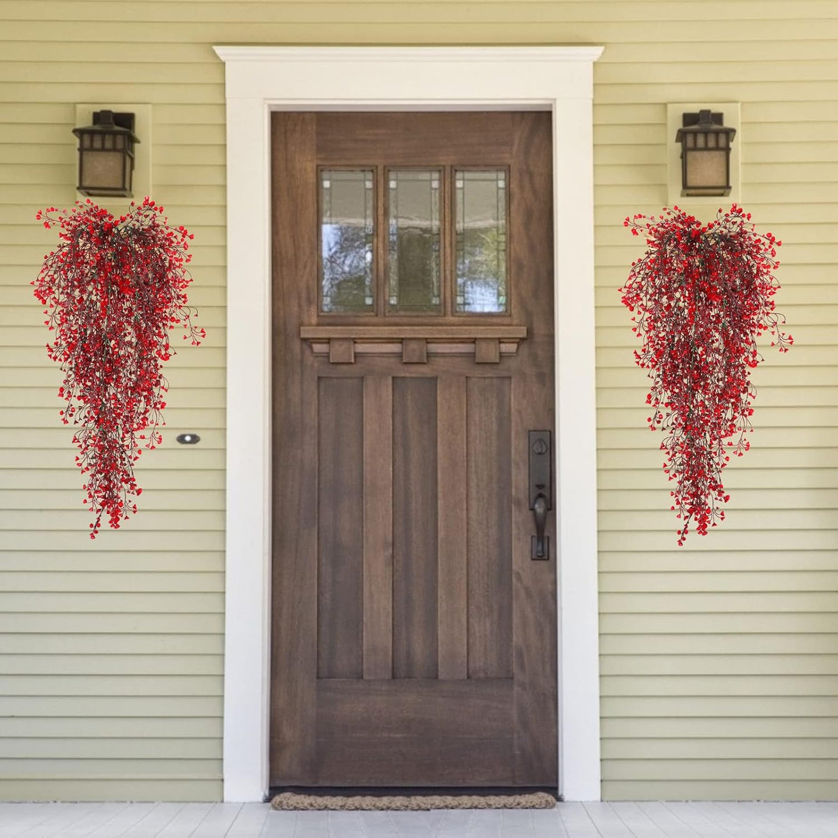 RECUTMS Vine Plant Fake 4 Pcs Ferns Artificial Plants Large Faux Hanging Plant Artificial Hanging
