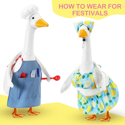 1 Pcs Poseable Goose Wings for 15”- 20" Porch Lawn Goose Outfit Accessories Poseable White Wings