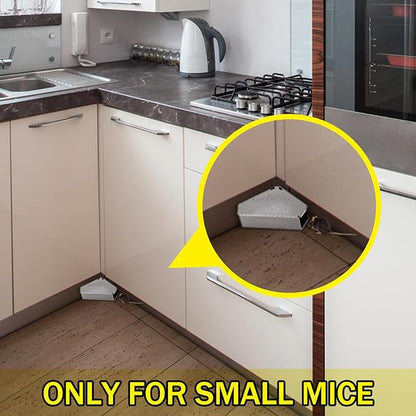 Qualirey 24 Pcs Mice Station with Key Triangle Bait Station Reusable Rodent Trap Bait Box, Keeps