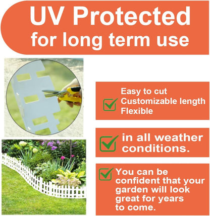 Garden Edging 33FT, Landscape Edging Borders [Extra Tall 4.9IN ] Flexible Lawn Edging Kit with