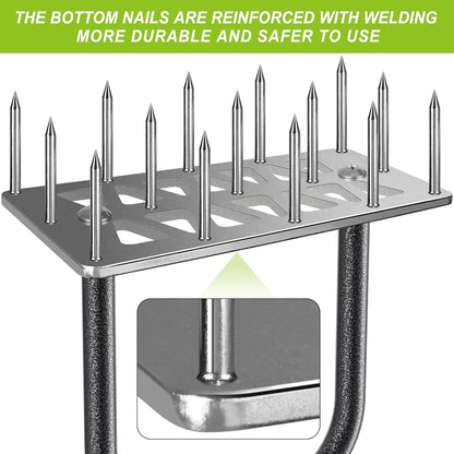 Dolibest Lawn Aerator Spike, Manual Lawn Aerator Tool with 15 Stainless Steel Spikes, Spike Lawn