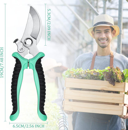 Lothee 9 Pcs Garden Shears Pruning Garden Clippers Bulk Bypass Pruner Heavy Duty for Gardening