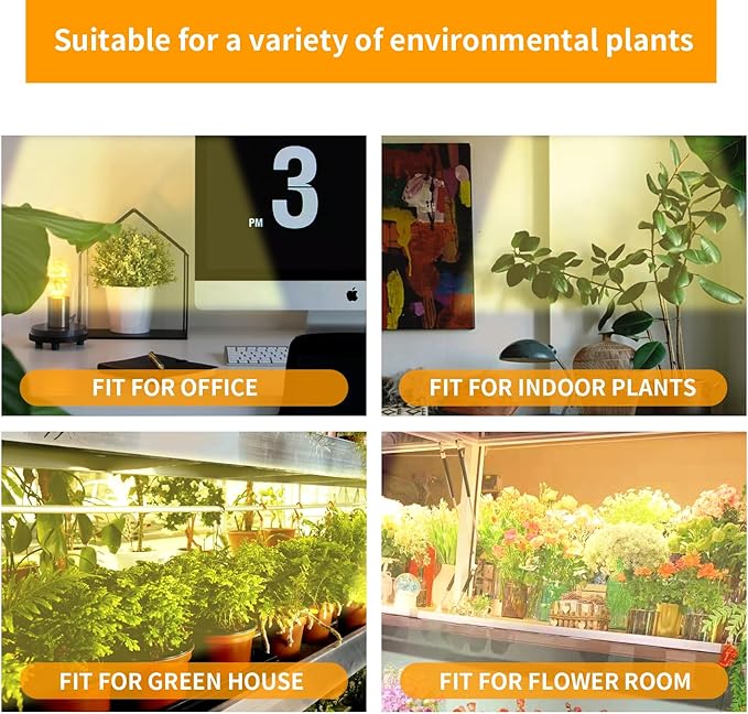 Two Strip Growing Lamp for Indoor Plants, 3500K Full Spectrum LED Grow Light Strips with Auto