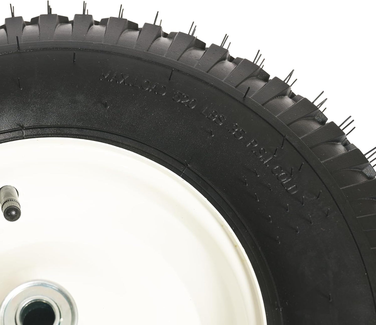 SCENIC ROAD Wheelbarrow Replacement Tire, 16" Wheel with Bearing and Grease Fitting, 4-Ply Knobby