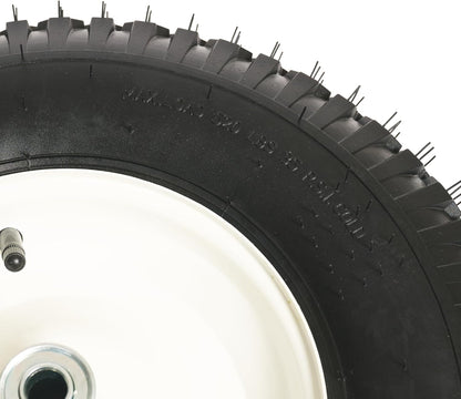 SCENIC ROAD Wheelbarrow Replacement Tire, 16" Wheel with Bearing and Grease Fitting, 4-Ply Knobby