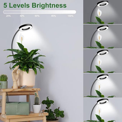Wolezek 2 in 1 Grow Lights for Indoor Plants, 3 Colors Plant Lights with 360 Gooseneck, 48 LEDs