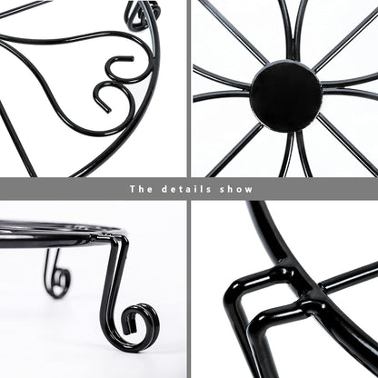 1 pack 10"-12" Metal Plant Stand Outdoor, for Flower Pot Heavy Duty Potted Holder Round Wrought