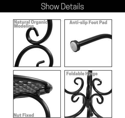 Metal Plant Stands Indoor Outdoor, Heavy Duty Flower Pot stand 22.5 inch Tall, Planter Pedestal