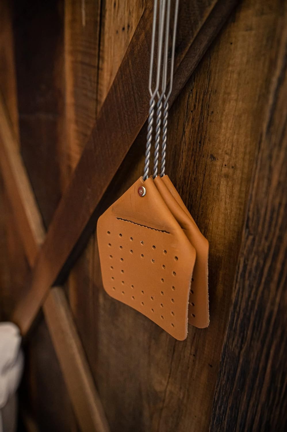 Leather Fly Swatter Set (3 Pack) – 17” Amish-Made Fly Swat w/Real Leather Paddle – Fly Swatters