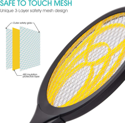 mafiti Fly Swatter Electric, Battery Powered Fly Killer Mosquito Zapper Bug Zapper Racket for