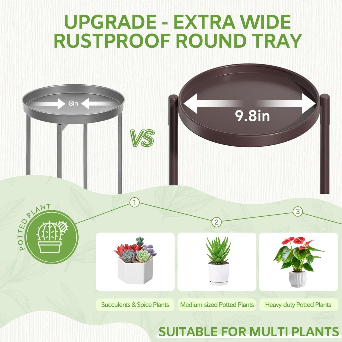iDavosic.ly 6 Tier Large Plant Stand Indoor, 10 Inch Wide Tall Corner Metal Plant Stands Outdoor