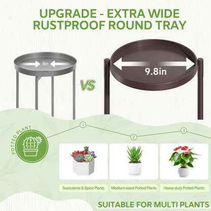 iDavosic.ly 6 Tier Large Plant Stand Indoor, 10 Inch Wide Tall Corner Metal Plant Stands Outdoor