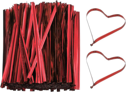 PATIKIL Bag Twist Ties 4 Inch, 800 Pcs Metallic Bread Ties for Treat Plastic Bags Gift Wrapping