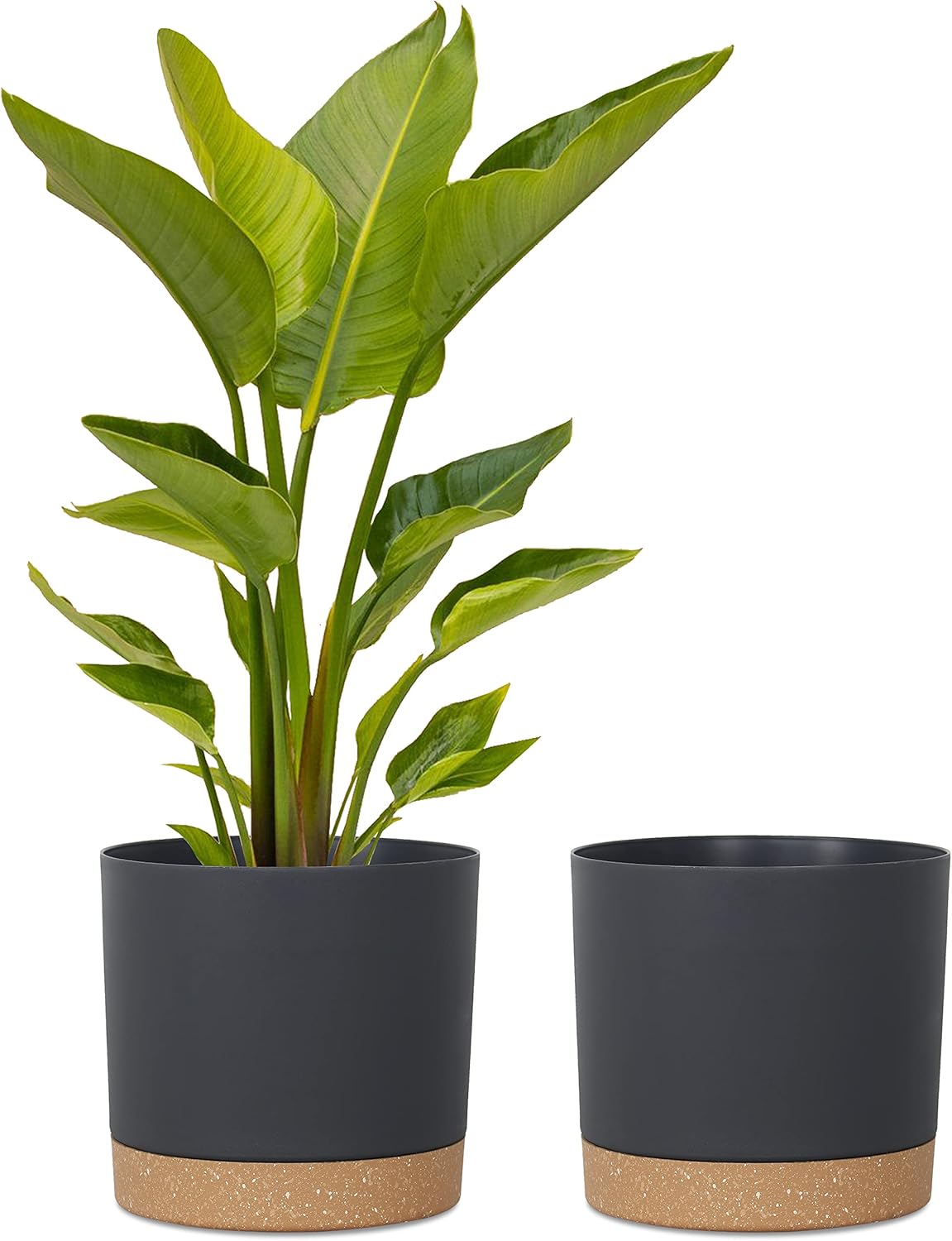 kubvici Plant Pots for Indoor Plants, 2 Pack 12 Inch Pots for Plants, Lightweight Large Planters