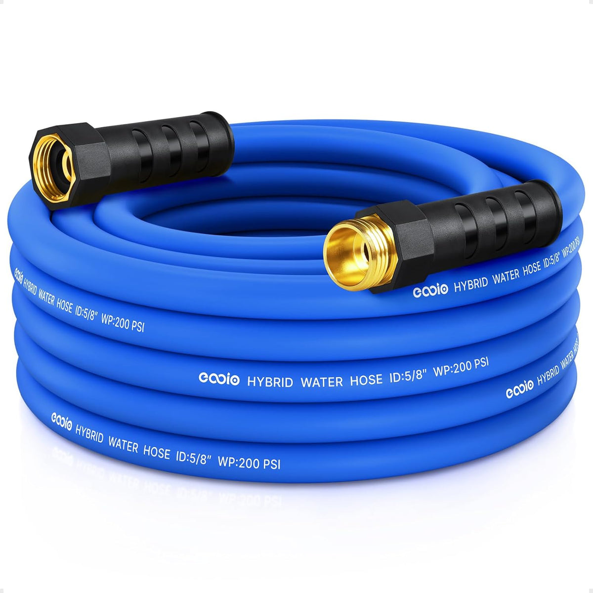 Heavy Duty Garden Hose 25 ft, Non-Expanding Flexible Water Hose, Kink Resistant Lightweight Hybrid