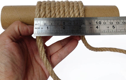 8mm Jute Rope, 164 Feet Braided Heavy Duty Twine, Thick Jute Twine Rope for Cat Scratch Post
