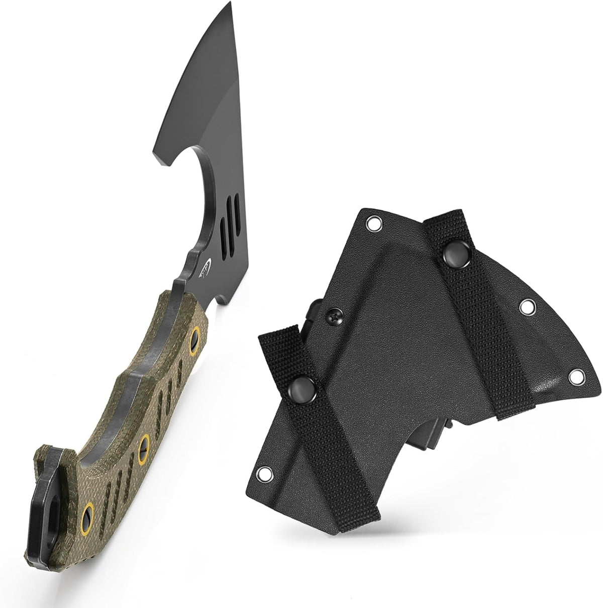 C1391 Camping Axe Camping Hatchet,DC53 Steel Blade with Micarta Handle Survival Hatchets Bushcraft