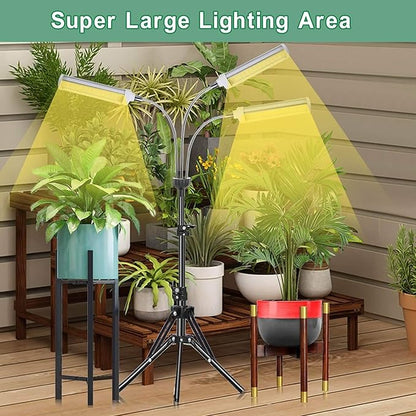 Plant Grow Light，Grow Light for Indoor Plants with 20-60'' Height Adjustable- Full Spectrum Timer