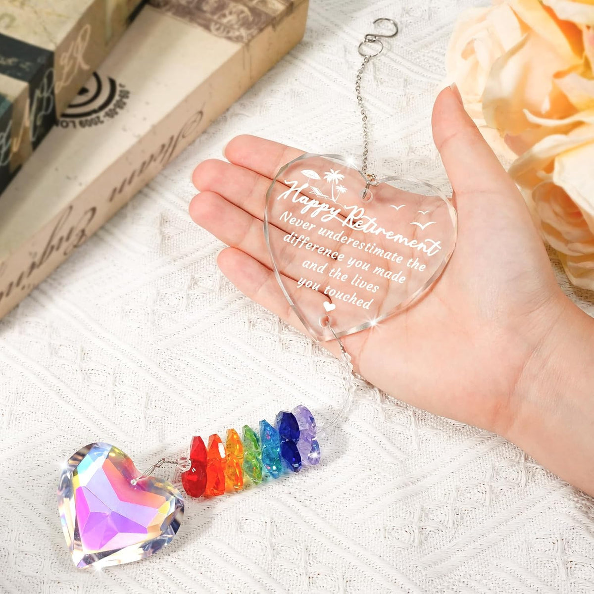 Retirement Gifts for Women, 2025 Retirement Gift Crystal Suncatcher, Happy Retirements Gifts for