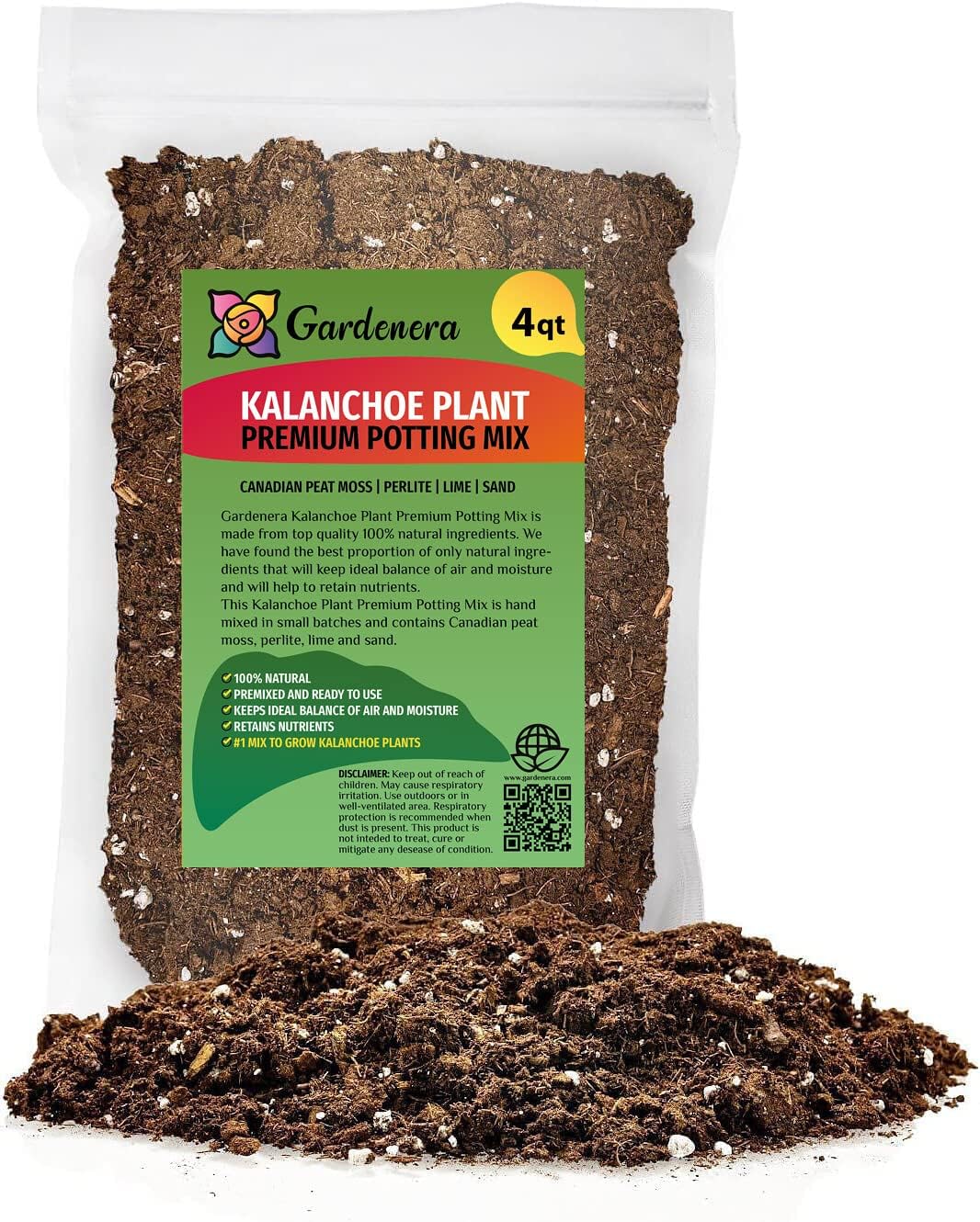 Premium Potting Mix for Kalanchoe Plants by Gardenera - Achieve Optimal Health and Blooming