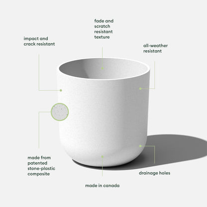 Veradek Mason Series Lima Planter - Round Planter for Indoor or Outdoor Porch/Garden | Made from