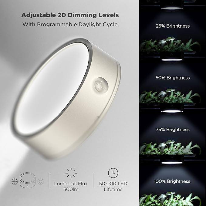 ONF Mist O+ App Controlled Via Bluetooth Magnetic Full Spectrum Grow Light, Colorfull LED Indoor