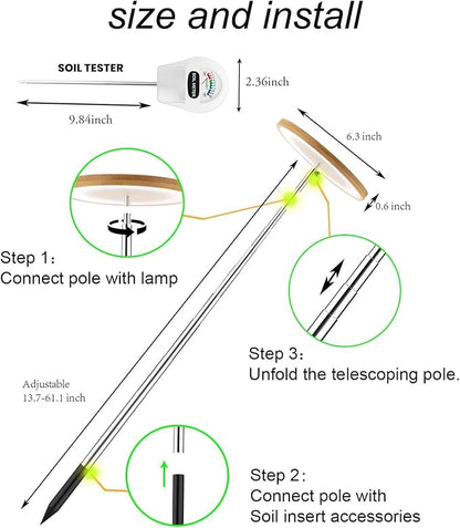 Plant Grow Light,yadoker LED Growing Light Full Spectrum for Indoor Plants, Paired with a Soil