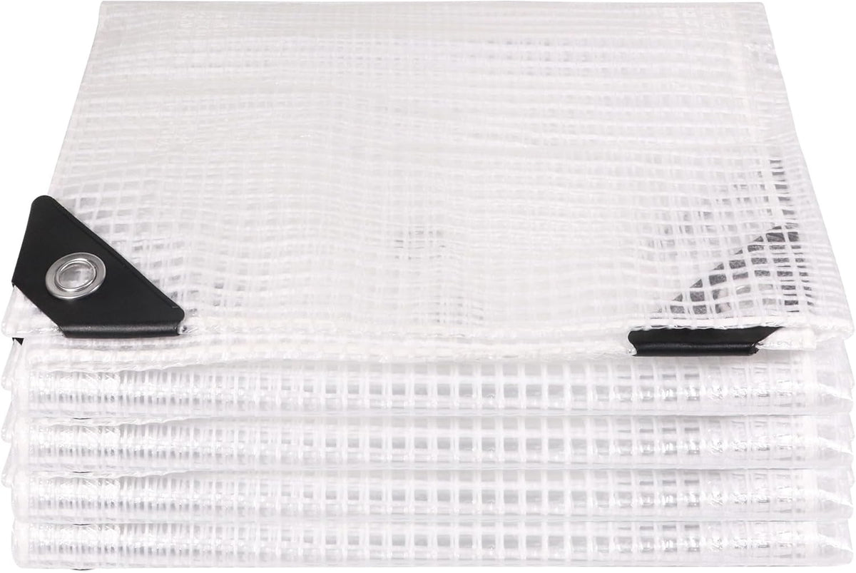 16Ftx20Ft Greenhouse Cover,Clear Plastic Tarps,16Mil Heavy Duty Waterproof tarp with UV Resistance