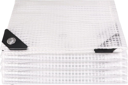 16Ftx20Ft Greenhouse Cover,Clear Plastic Tarps,16Mil Heavy Duty Waterproof tarp with UV Resistance