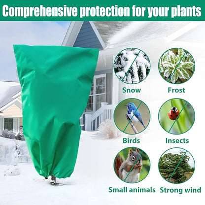 4 Pack Plant Covers Freeze Protection for Winter, 2.2oz/yd² Frost Blankets Cloths With