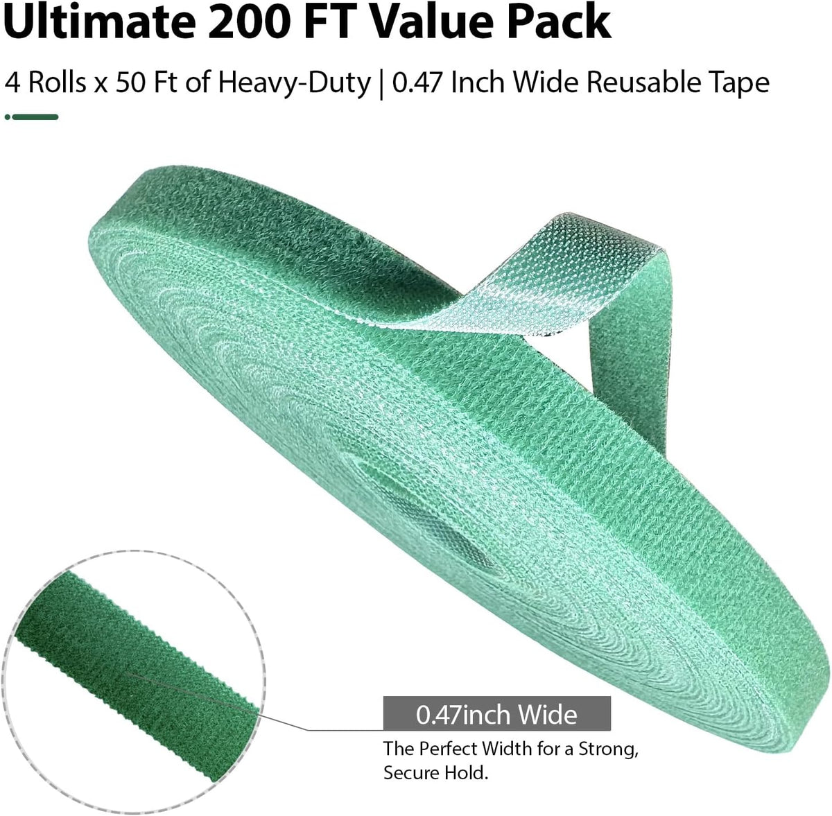 4 Rolls Plant Ties, Adjustable Garden Tape for Plant Twist Ties, Reusable Thicker Support for