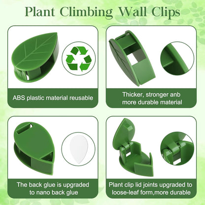 120 Pcs Plant Wall Clips, Plant Climbing Wall Fixture Clips, Wall Vines Fixing Clips with 144