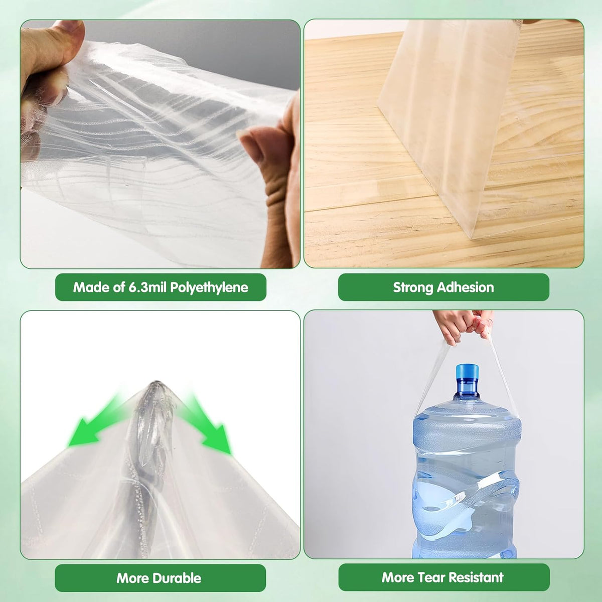 DGSL Greenhouse Repair Tapes, 6" x115' Greenhouses Cover Plastic Sheeting Tape, 6.3 mil Thickness