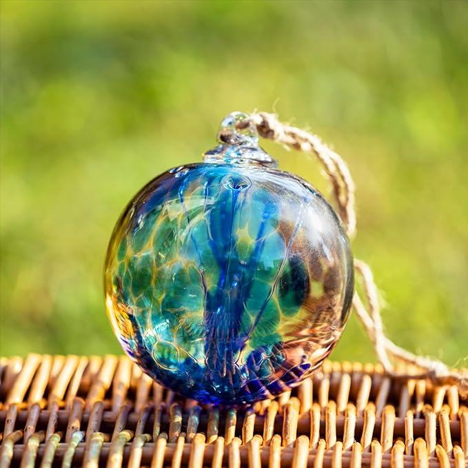 4” Tree of Life Witch Balls, Gazing Balls Hanging Friendship Balls, Hand-Blown Glass Christmas