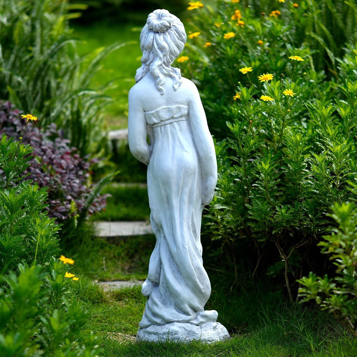 Outdoor Goddess Statue, Garden Beauty Decoration, Graceful Female Figure Sculpture, Catholic