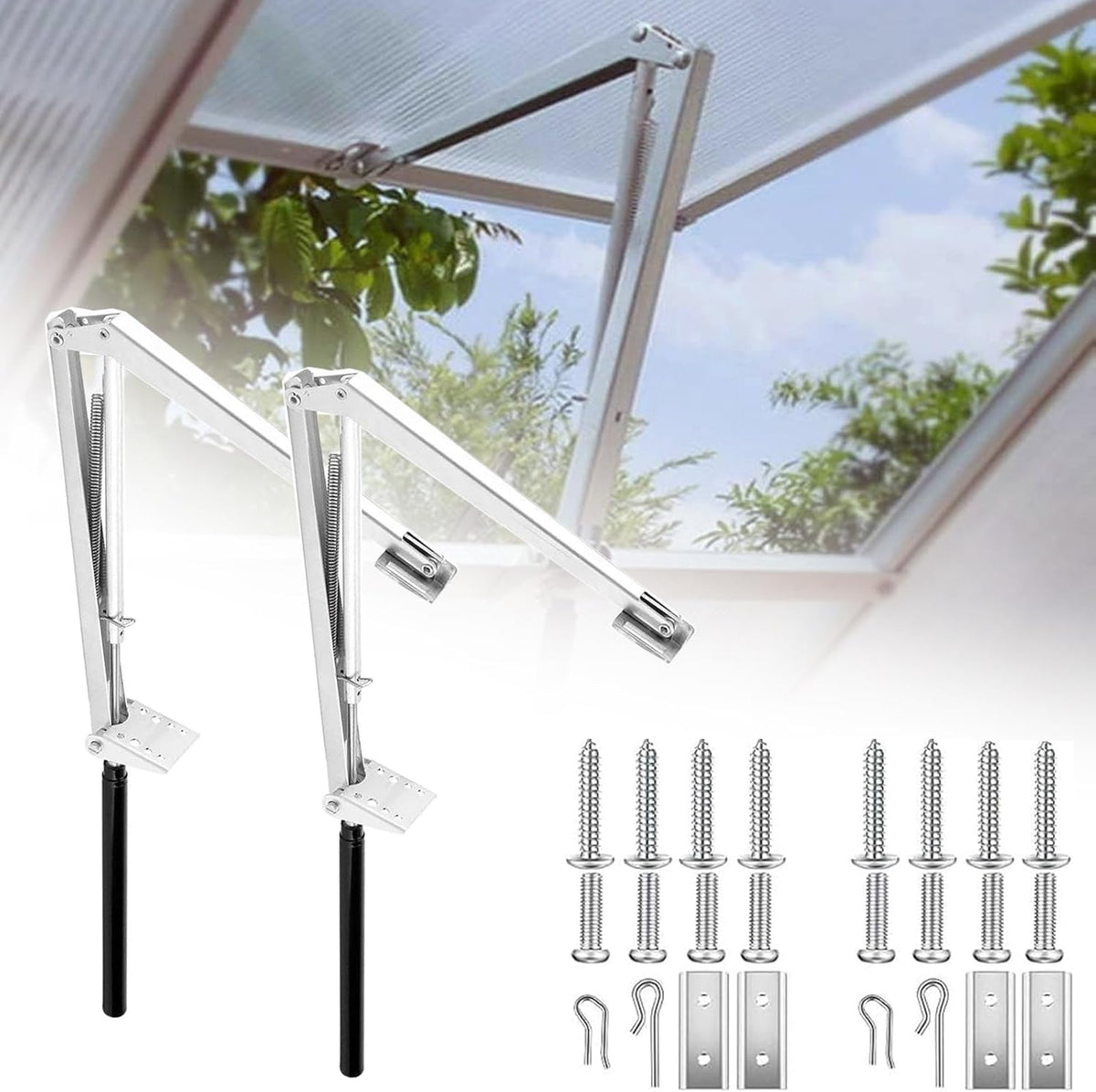 2X Auto Greenhouse Window Opener, Solar Heat Sensitive Auto Vent Opener, Roof Vent Opener Gardening